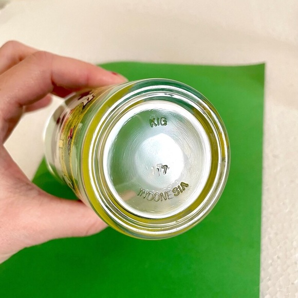 Set of 5 Vintage 70s KIG Indonesia Juice Tumblers Cow Drinking Glasses, 4" Tall - Picture 5 of 9